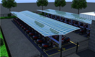 至尊卡爾電瓶車充電棚解決方案，打造小區單位新地標