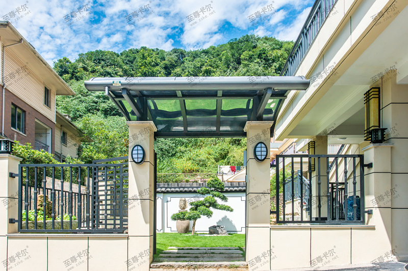 搭建別墅門(mén)口雨棚為何都喜歡選擇鋁合金雨棚|看看別墅雨棚圖片大全